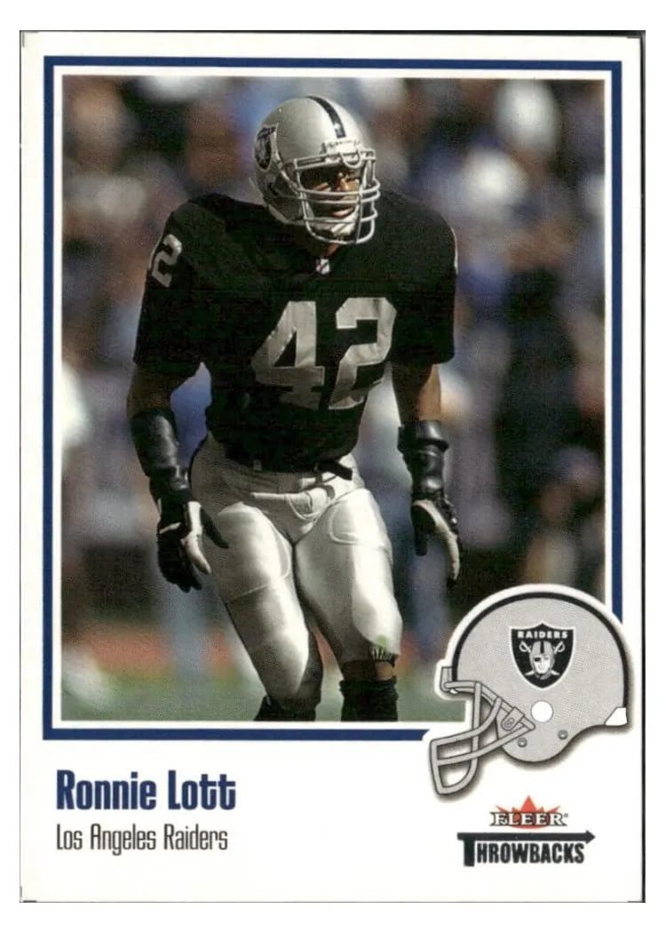 2002 Fleer Throwbacks Ronnie Lott #39 card