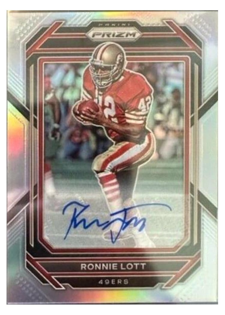 2022 Panini Prizm Base Set Ronnie Lott Autograph Silver #272 card