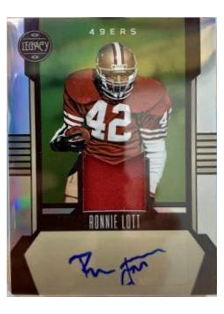 2023 Panini Legacy Legacy Patch Autographs Silver Ronnie Lott #LPA-RL card