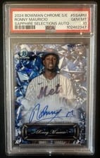 2024 Bowman Chrome Sapphire Edition Selections Autographs Ronny Mauricio #SSA-RM
