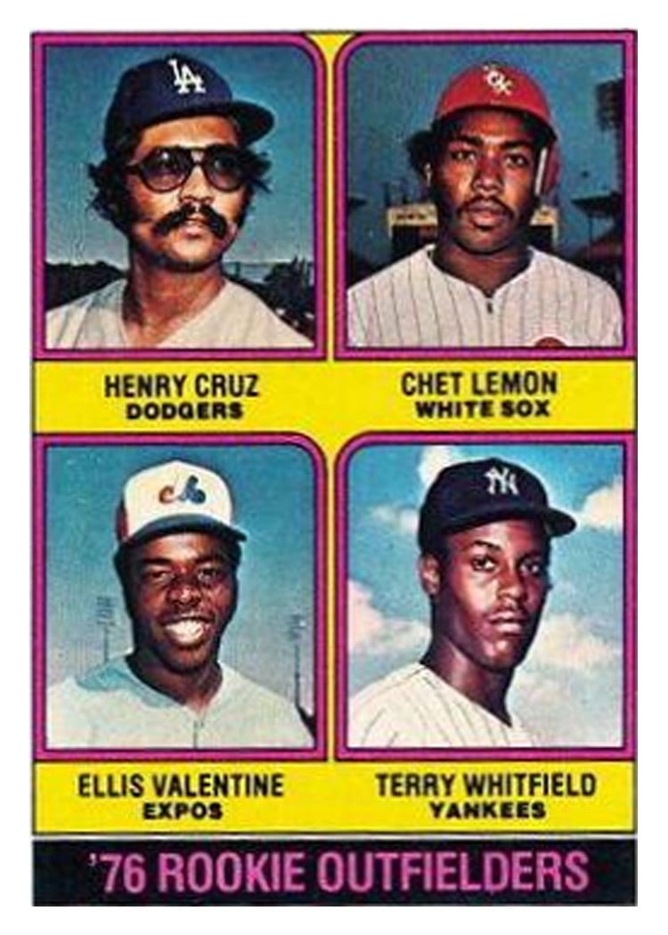 1976 Topps Rookie Outfielders #590 card