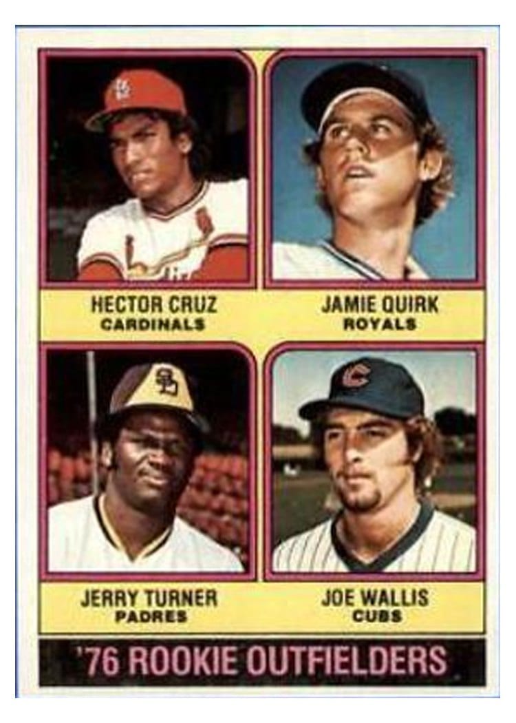 1976 Topps Rookie Outfielders #598 card