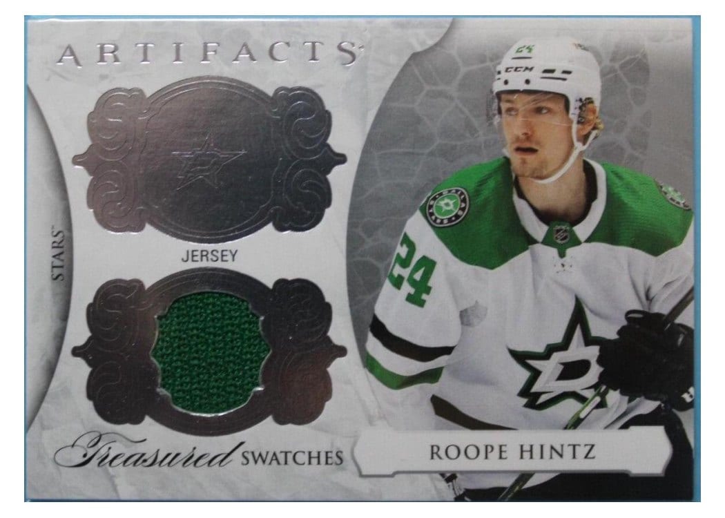 2023-24 Upper Deck Artifacts Treasured Swatches Roope Hintz #TS-RH card