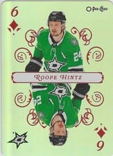 2025-26 O-Pee-Chee Playing Cards Roope Hintz #6-DIAMONDS card