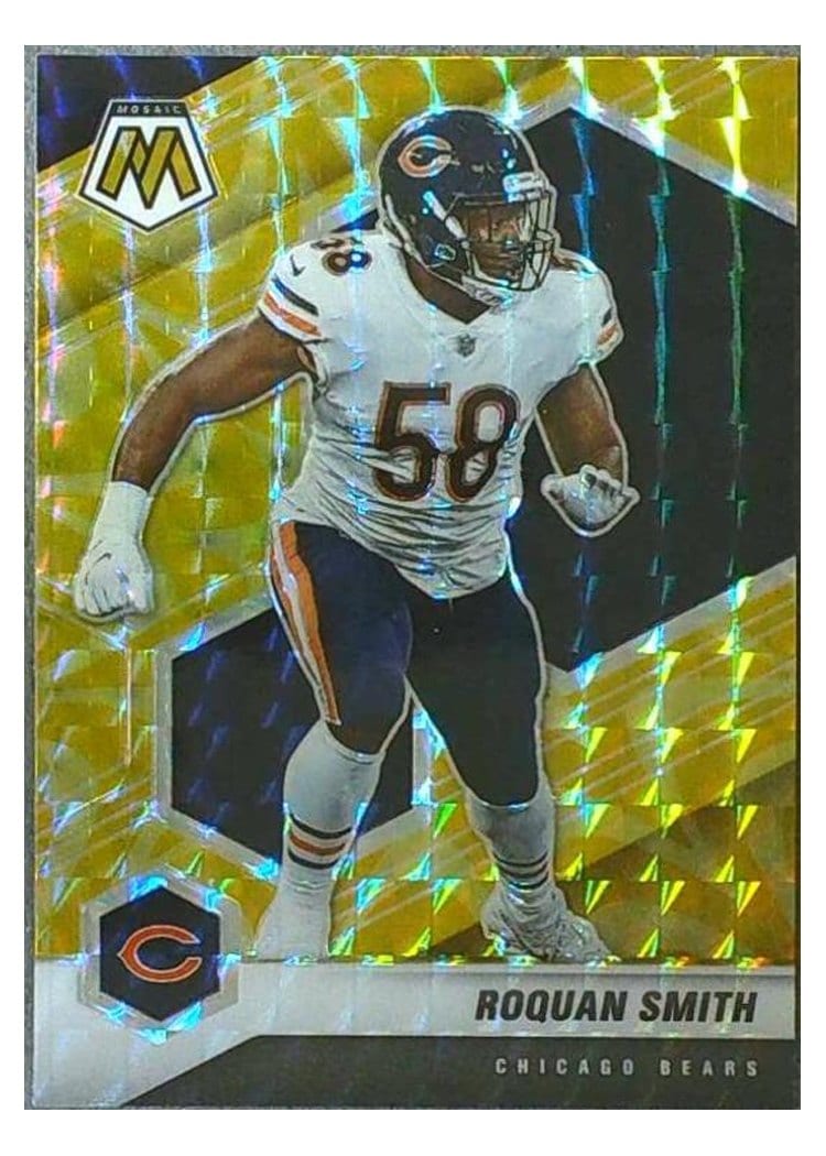 2021 Panini Mosaic Base Set Roquan Smith Reactive Yellow Mosaic #46 card