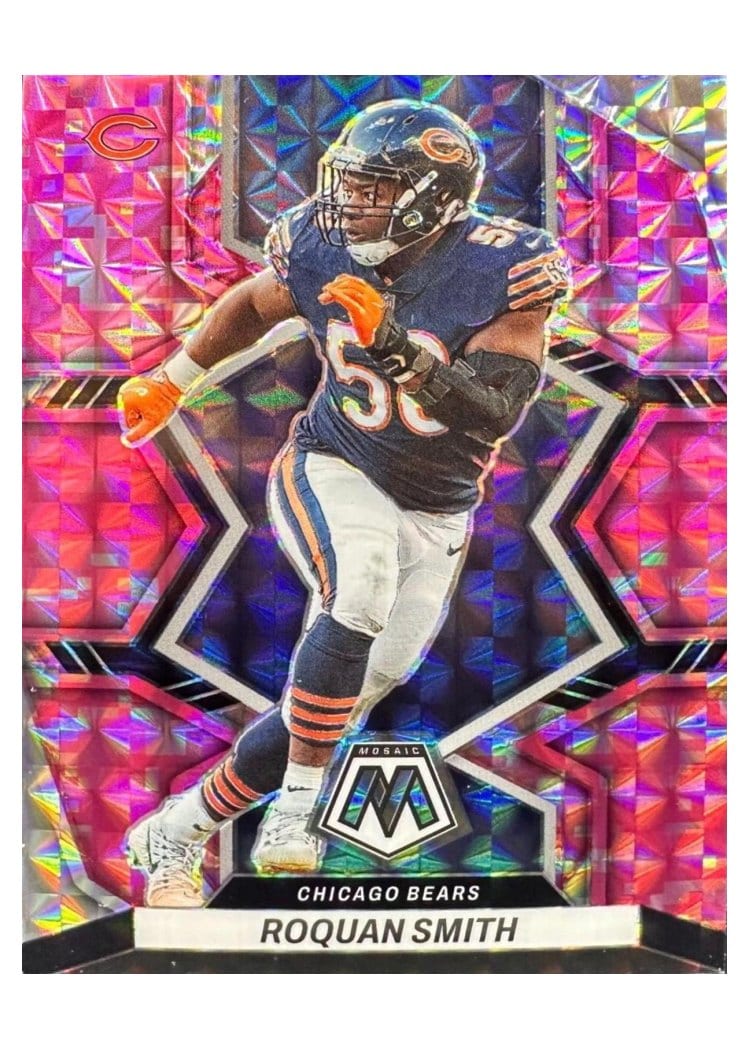 2022 Panini Mosaic Base Set Roquan Smith Camo Pink #37 card