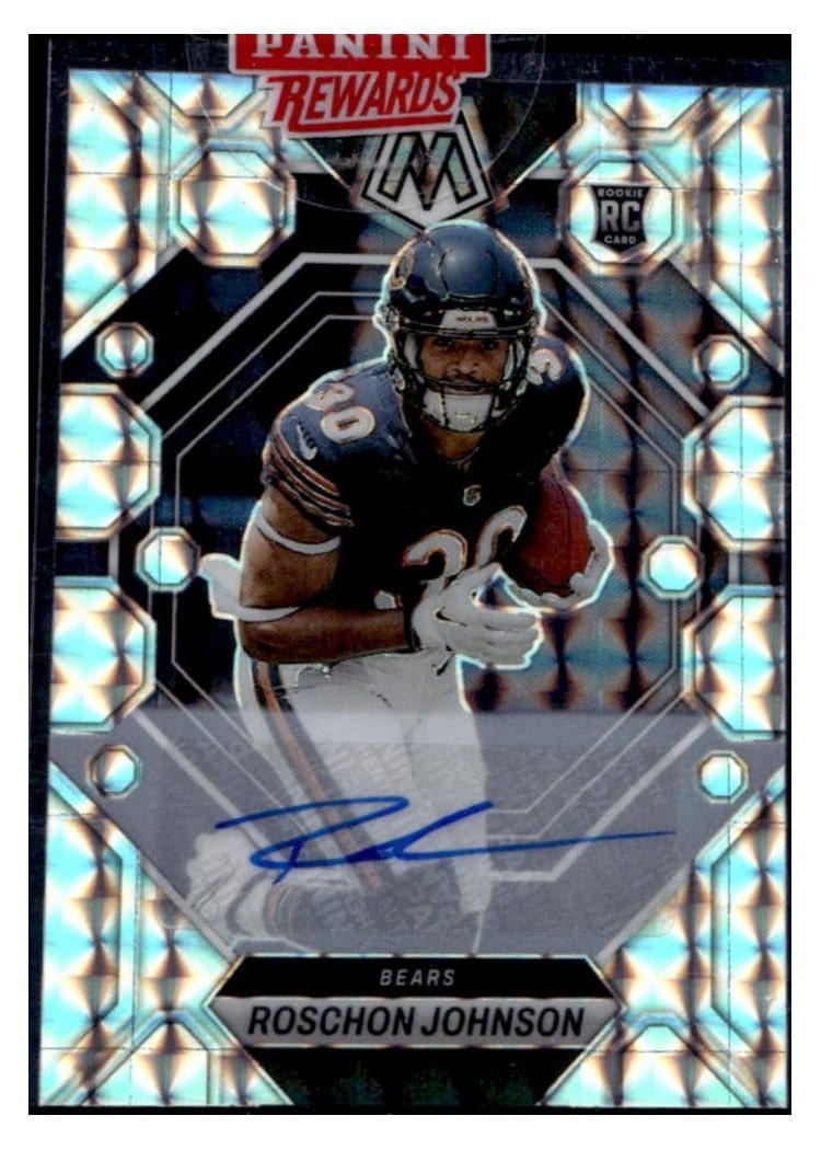2023 Panini Mosaic Base Set Roschon Johnson Autograph Black #359 card