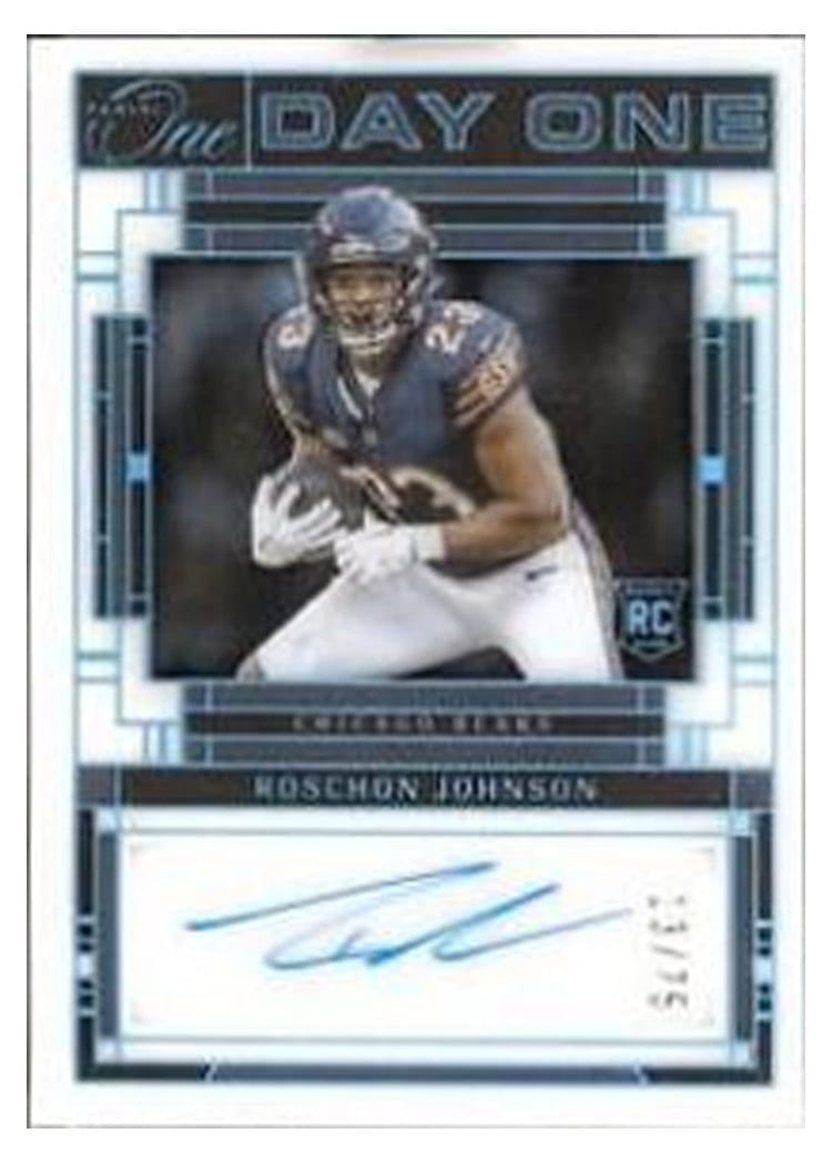 2023 Panini One Day One Autographs Roschon Johnson #104 card