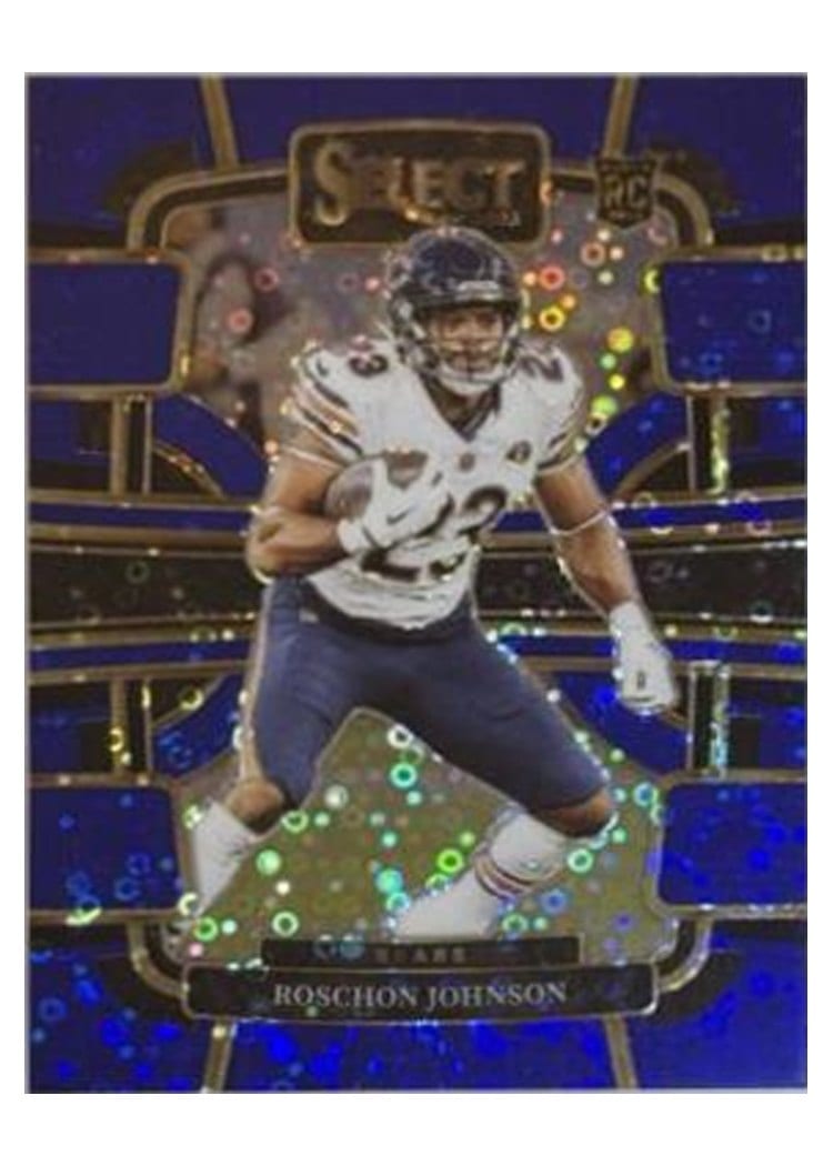 2023 Panini Select Base Set Roschon Johnson Blue Disco Prizm #19 card