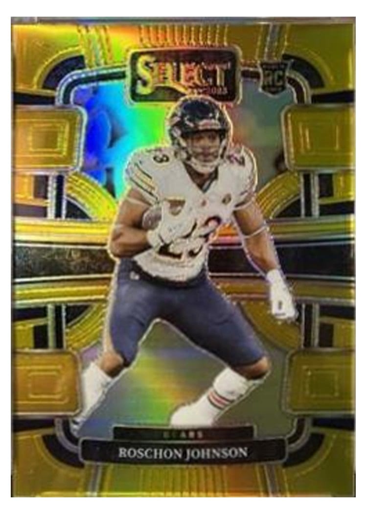 2023 Panini Select Base Set Roschon Johnson Gold Prizm #19 card
