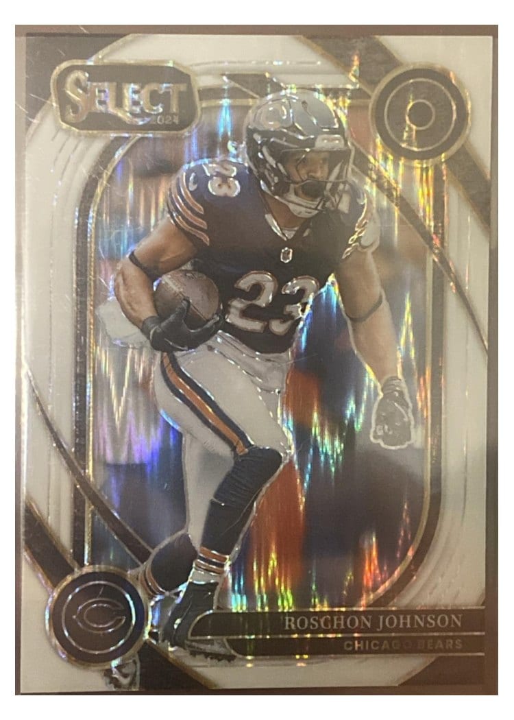 2024 Panini Select Base Set Roschon Johnson White Prizm Shock #291 card