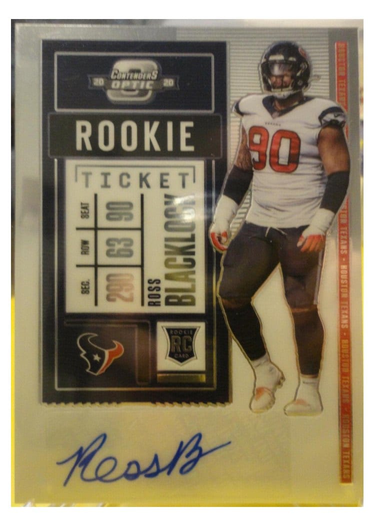 2020 Panini Contenders Optic Base Set Ross Blacklock #158 card