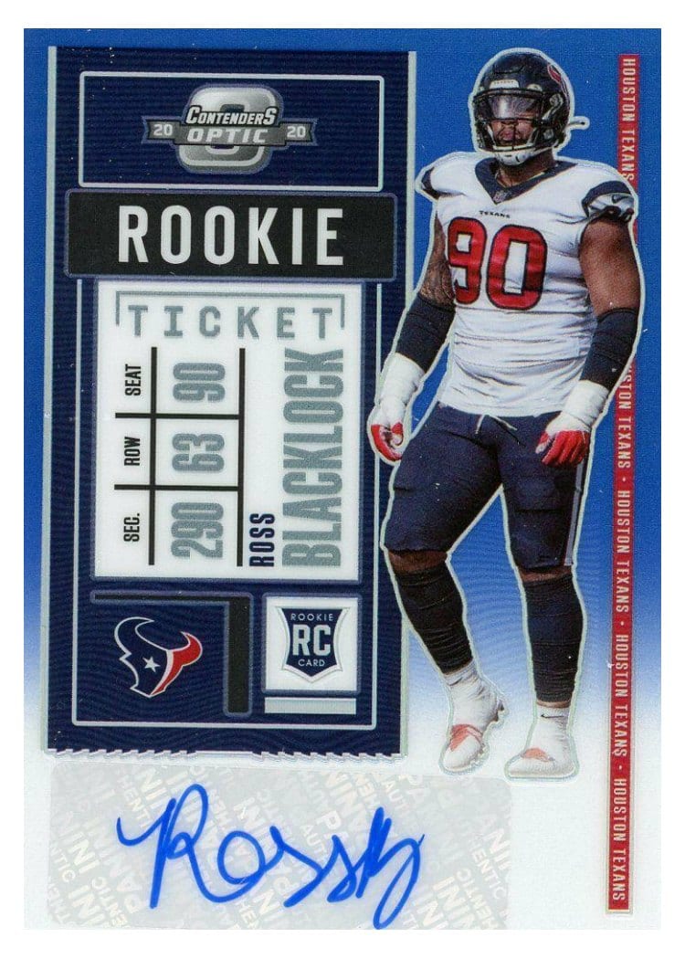 2020 Panini Contenders Optic Base Set Ross Blacklock #158 card