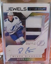2021-22 Upper Deck Black Diamond Jewels of the Draft Ross Colton #JD-RC card