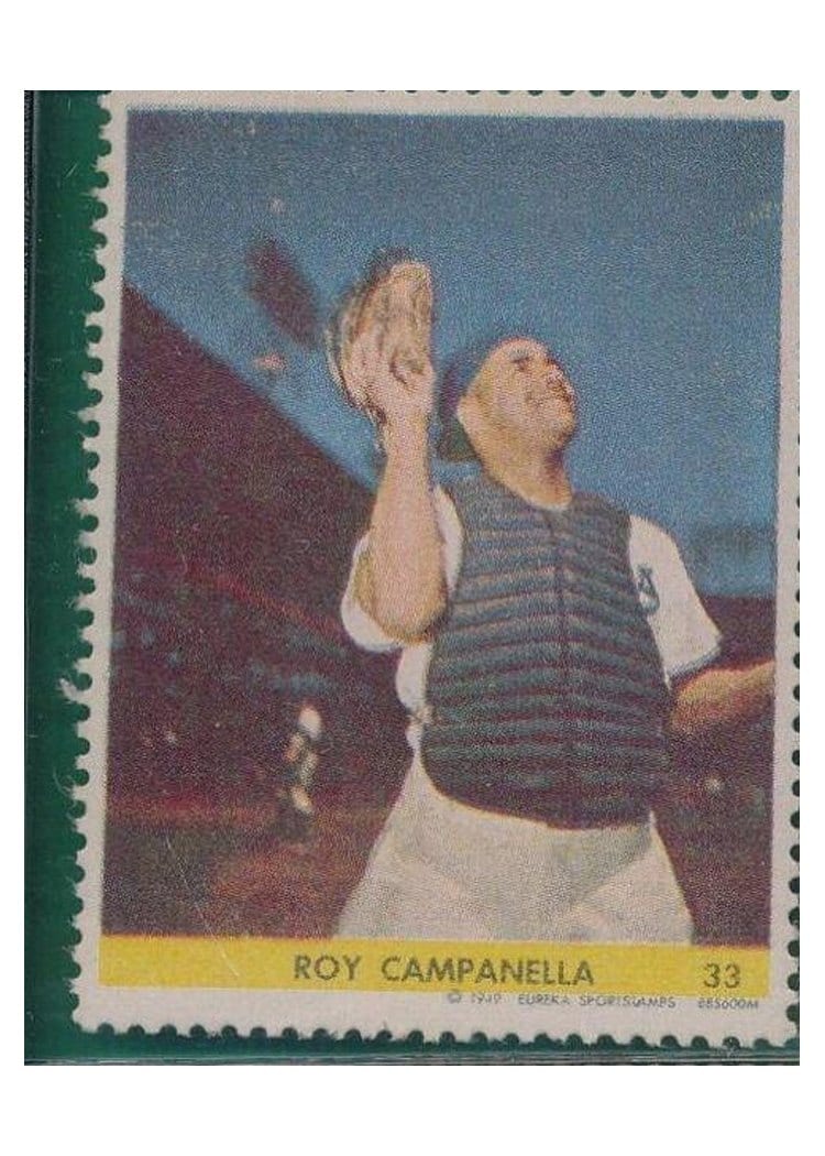 1949 Eureka Sportstamps Roy Campanella #33 card