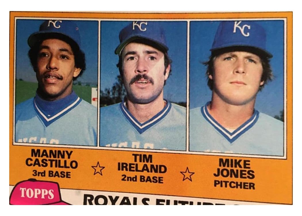 1981 Topps Royals Future Stars: Manny Castillo / Tim Ireland / Mike Jones #66 card