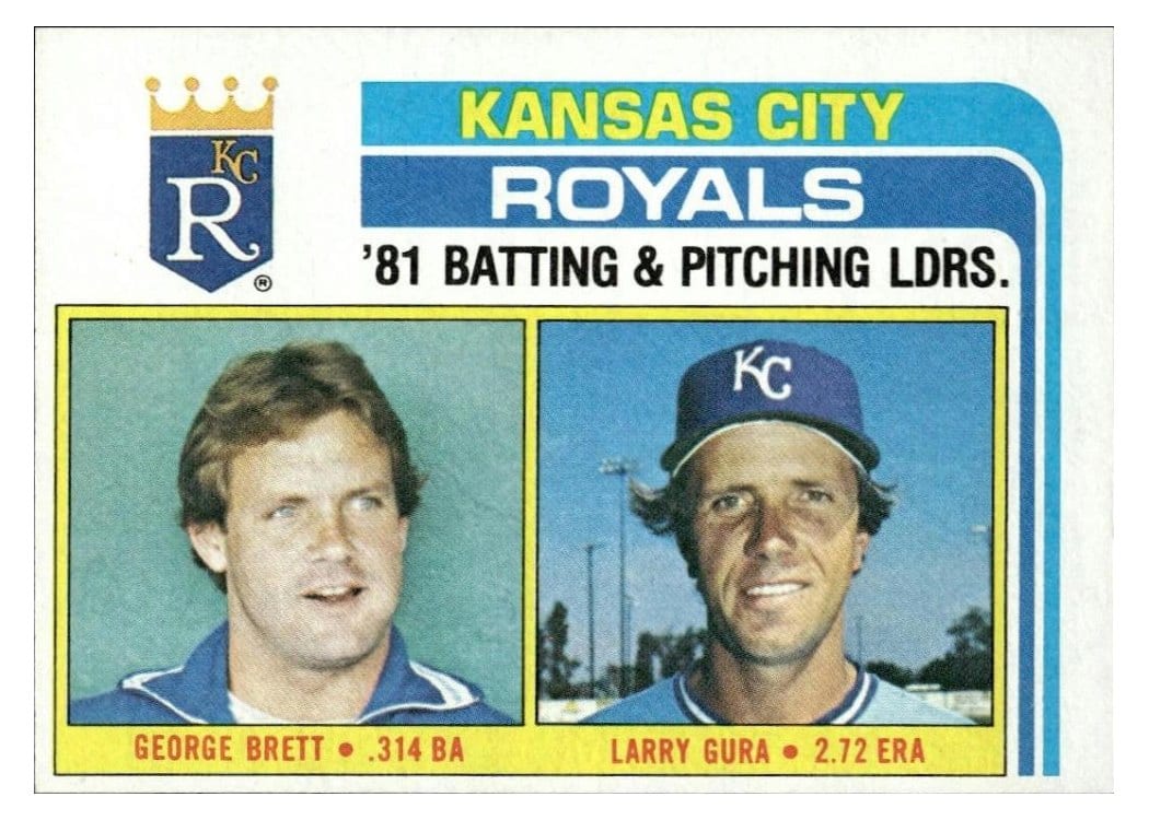 1982 Topps Royals Leaders #96 card