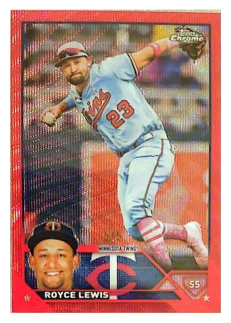 2023 Topps Chrome Base Set Royce Lewis #51 card