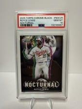 2025 Topps Chrome Black Nocturnal Royce Lewis #NOC-25 card