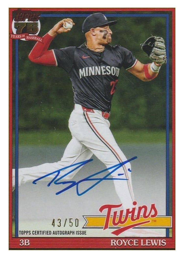 2026 Topps 1991 Topps Autographs Royce Lewis #91A-RL card