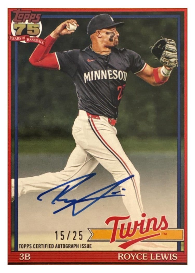 2026 Topps 1991 Topps Autographs Royce Lewis #91A-RL card