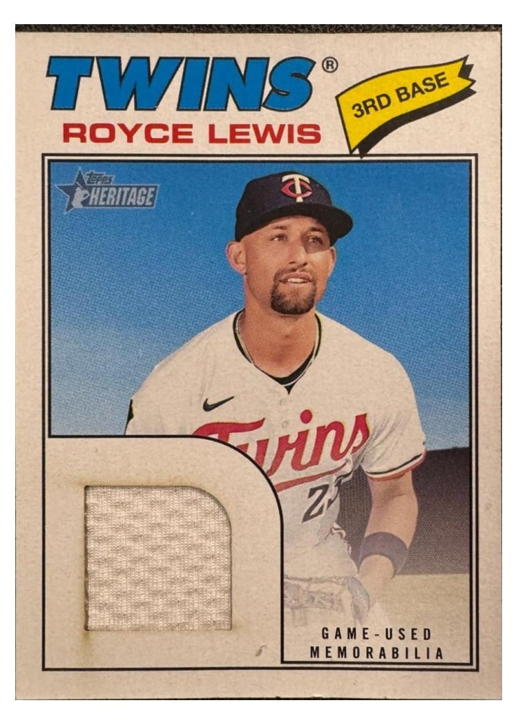 2026 Topps Heritage Real One Relics Royce Lewis #ROR-RL card