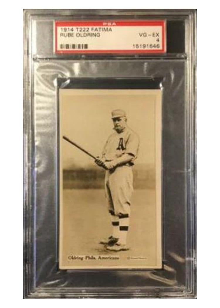 1914 T222 Fatima Rube Oldring card