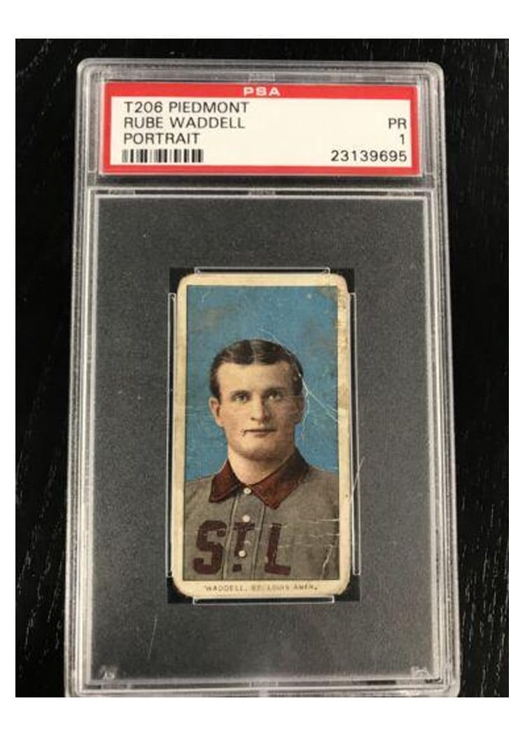 1909 T206 Piedmont 150 Rube Waddell Portrait card