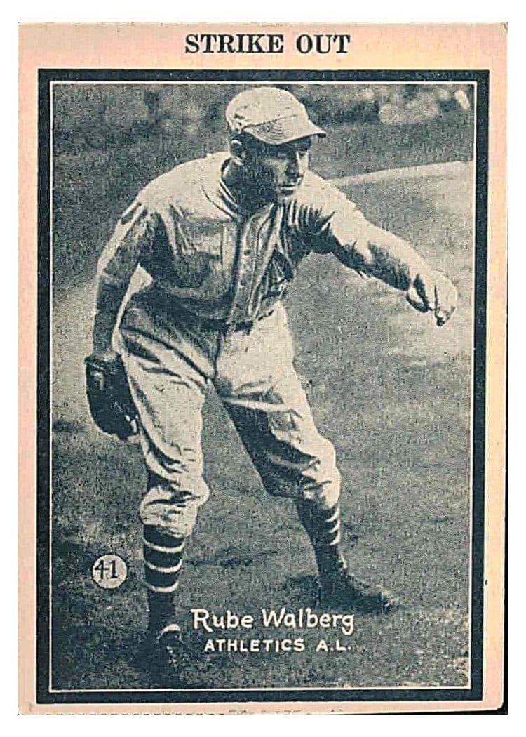 1931 W517 Rube Walberg Hand Cut #41 card