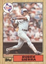 1987 Topps Base Set Ruben Sierra #261 card