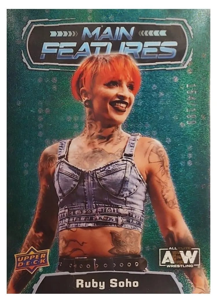 2022 Upper Deck AEW Main Features Ruby Soho Green #MF-15 card