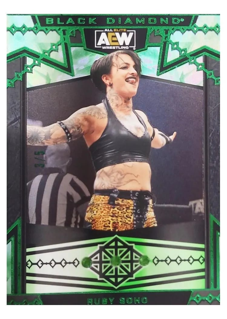 2024 Upper Deck Black Diamond AEW Ruby Soho Emerald Diamond Relic #8 card