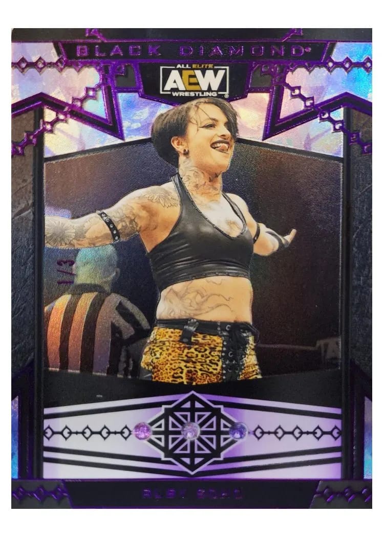 2024 Upper Deck Black Diamond AEW Ruby Soho Purple Diamond Recli #8 card