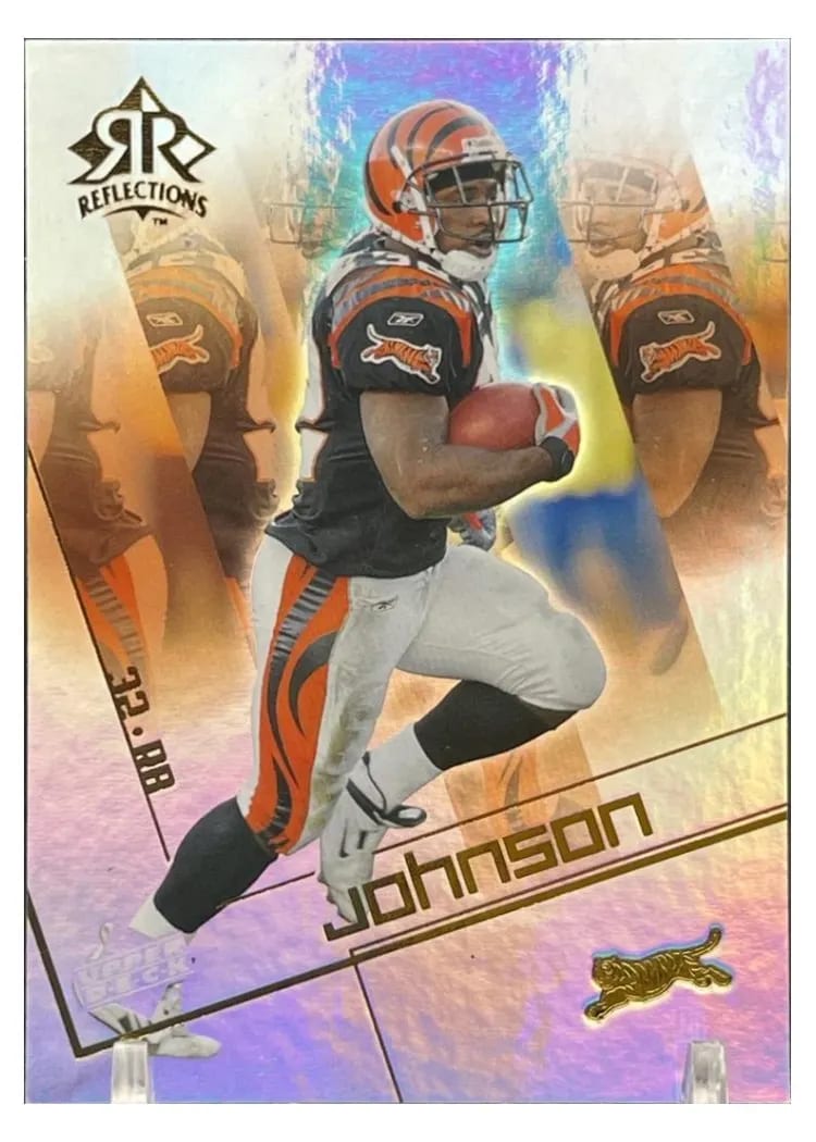 2004 Upper Deck Reflections Rudi Johnson #19 card