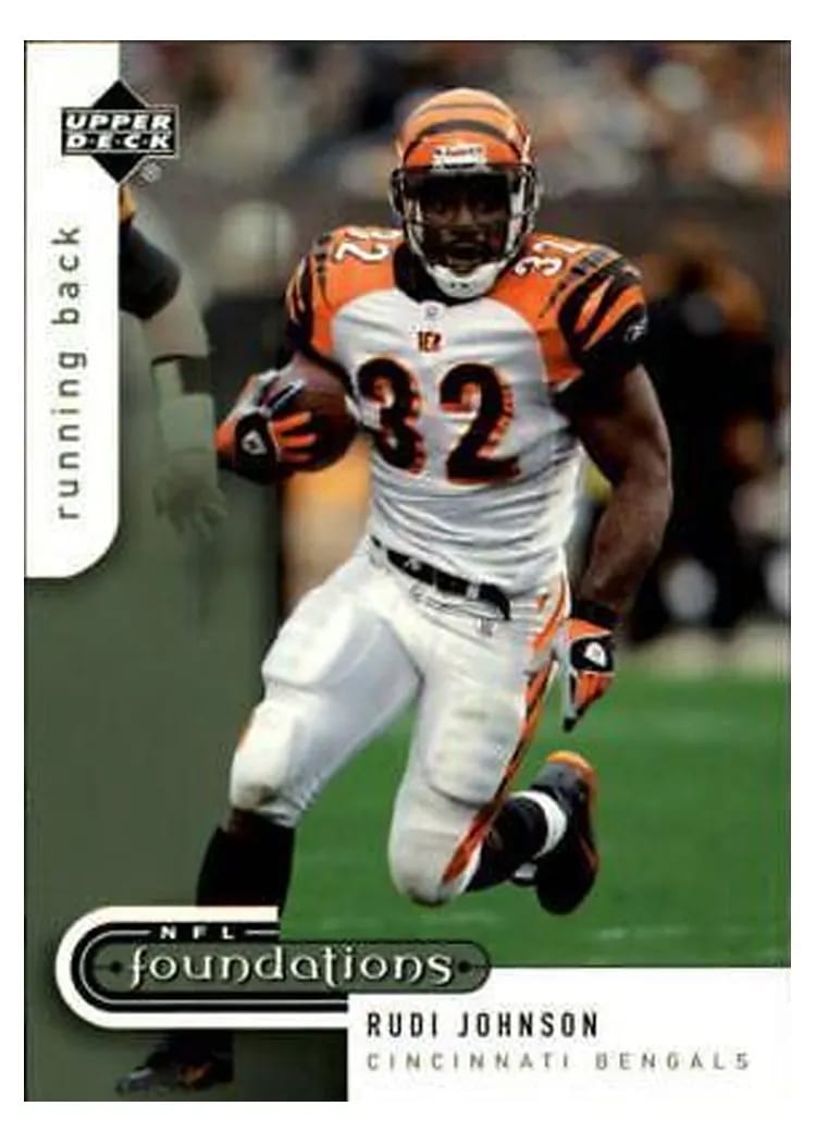 2005 Upper Deck Foundations Rudi Johnson #22 card