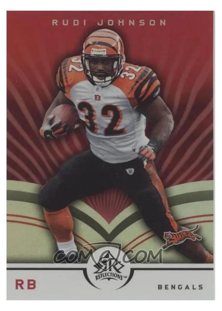 2005 Upper Deck Reflections Rudi Johnson #22 card