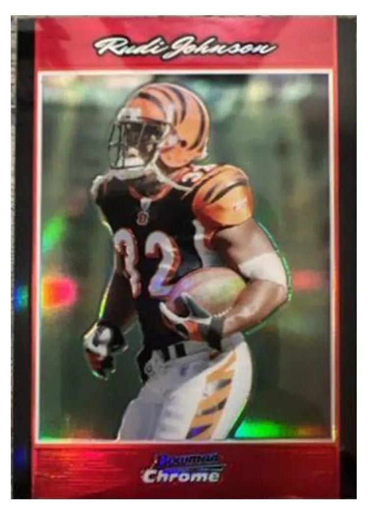 2007 Bowman Chrome Rudi Johnson #BC127 card