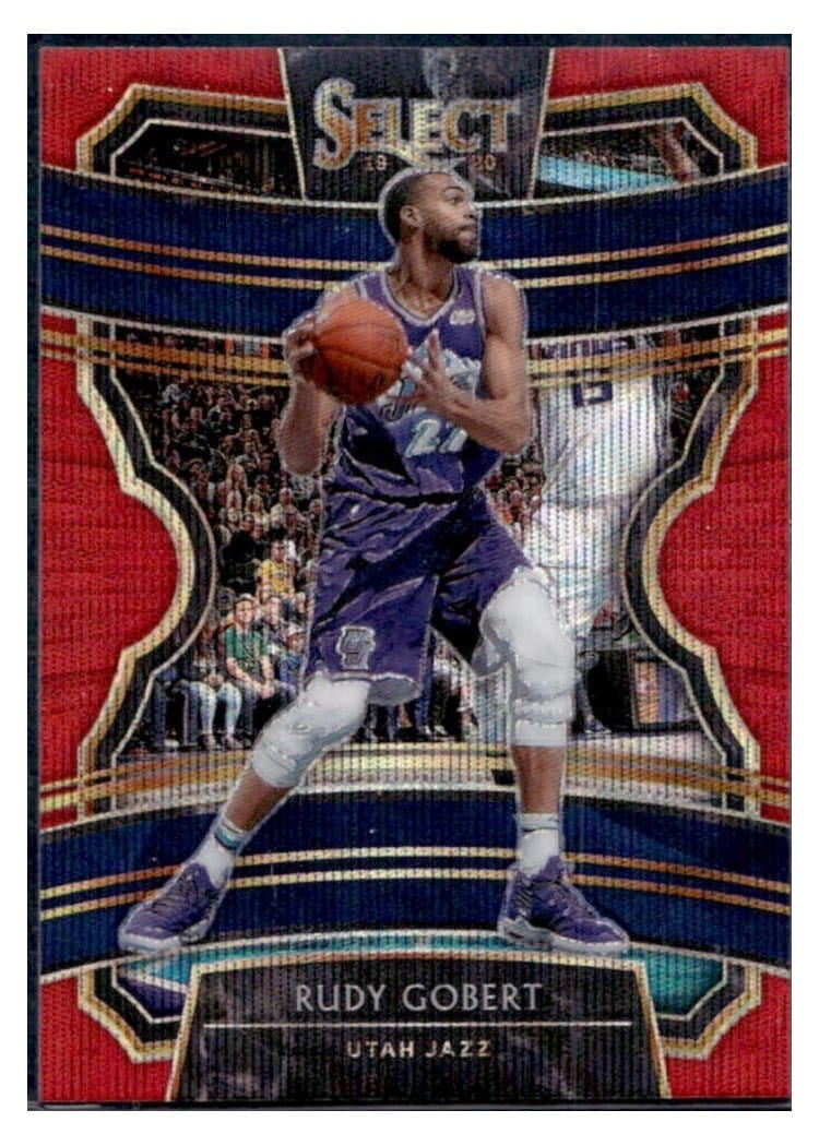 2019-20 Panini Select Base Set Rudy Gobert Red Wave #41 card