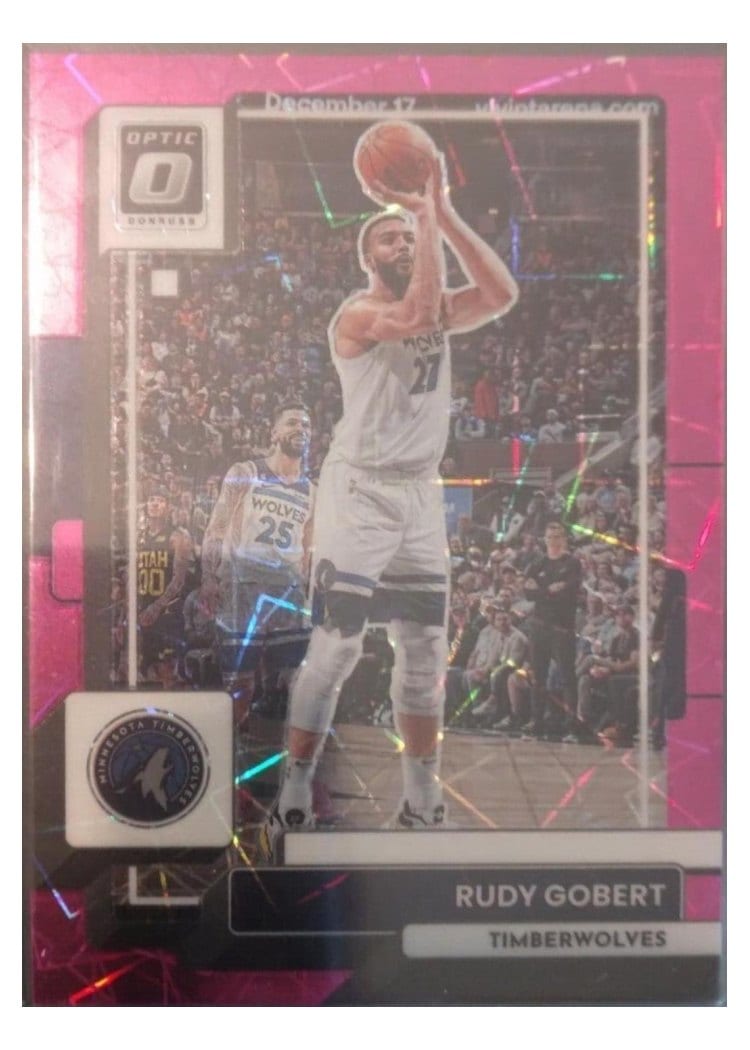 2022-23 Donruss Optic Base Set Rudy Gobert Pink Velocity #70 card