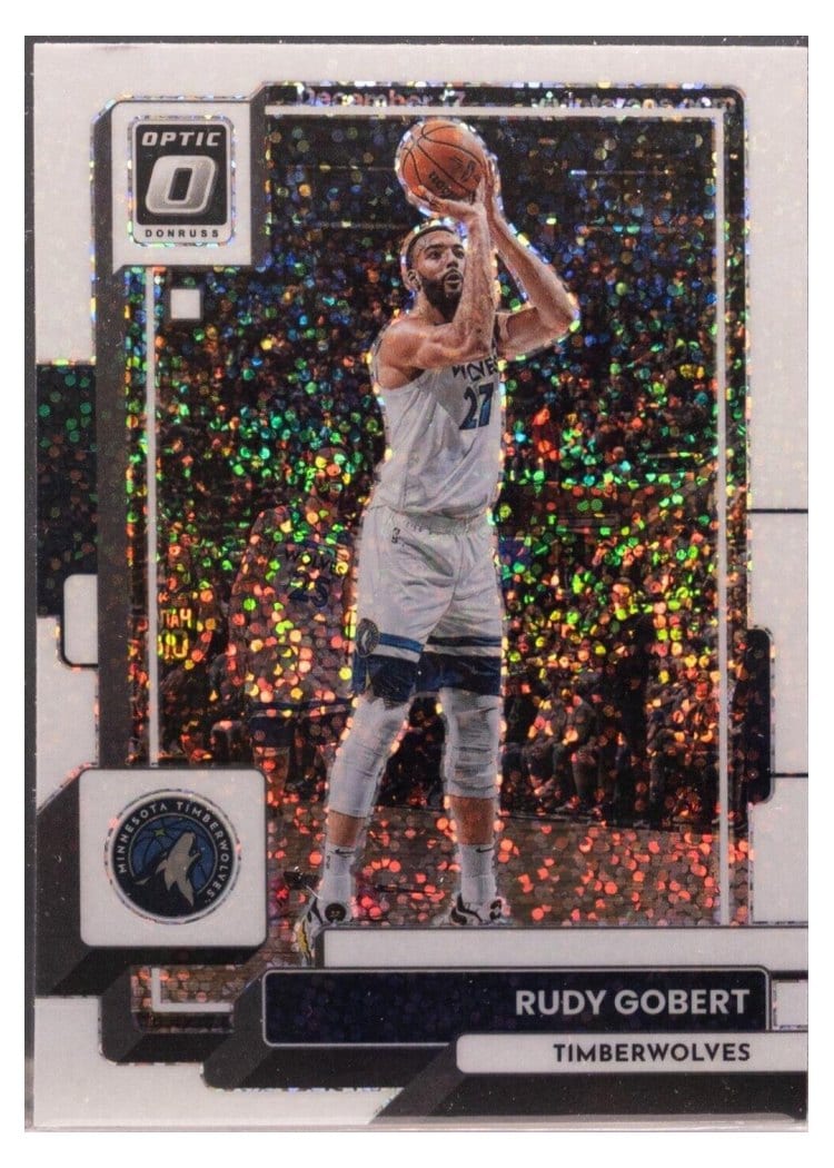 2022-23 Donruss Optic Base Set Rudy Gobert White Sparkle #70 card