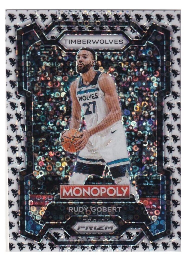 2023-24 Panini Prizm Monopoly Base Set Rudy Gobert Running Man #54 card