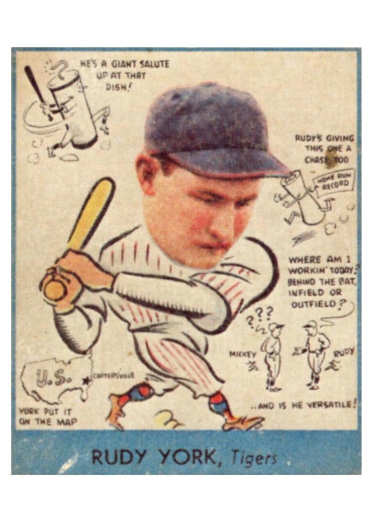 1938 Goudey Rudy York #284 card