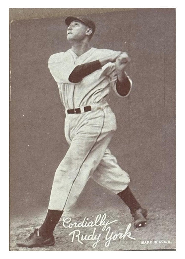 1939 Exhibits Salutation Rudy York card