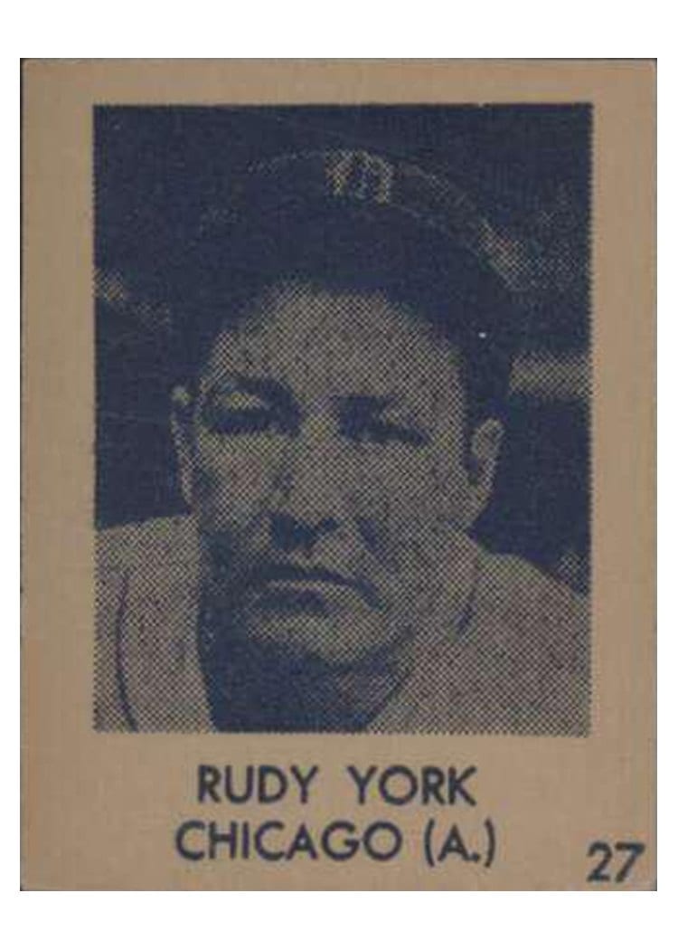 1948 R346 Blue Tint Rudy York #27 card