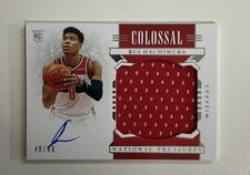 2019 Panini National Treasures Rui Hachimura Patch Autograph #140 card