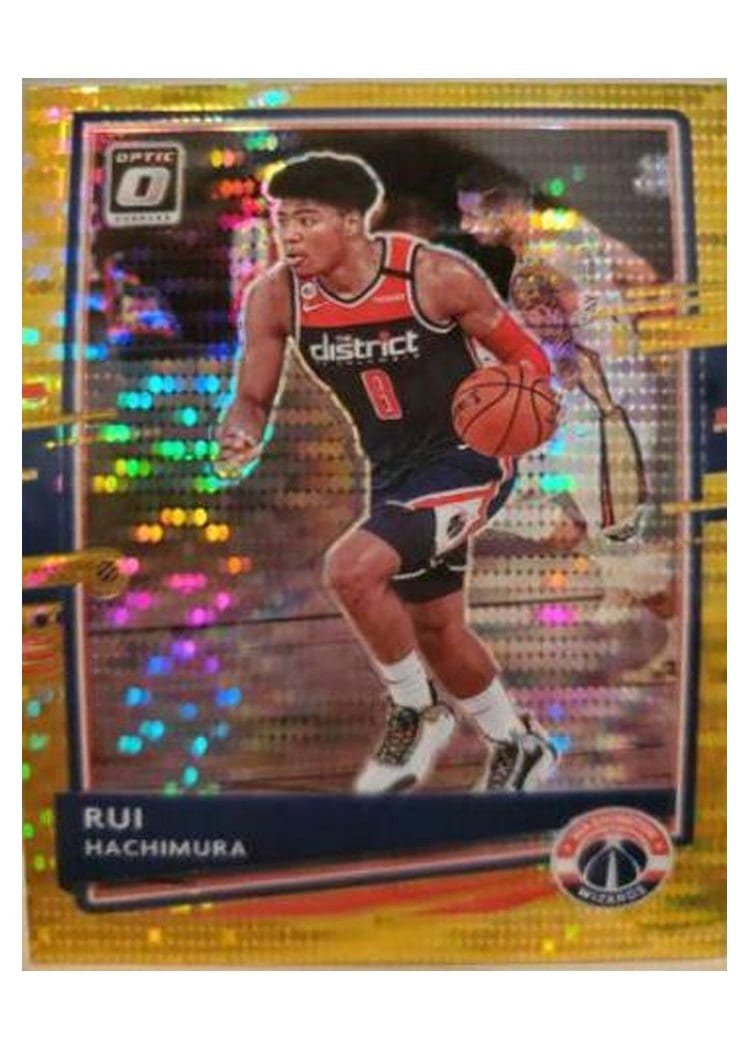 2020-21 Donruss Optic Base Set Rui Hachimura Gold Pulsar #67 card