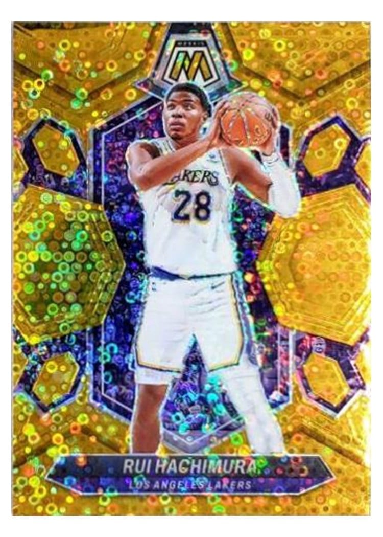 2023-24 Panini Mosaic Base Set Rui Hachimura Gold Fast Break #98 card
