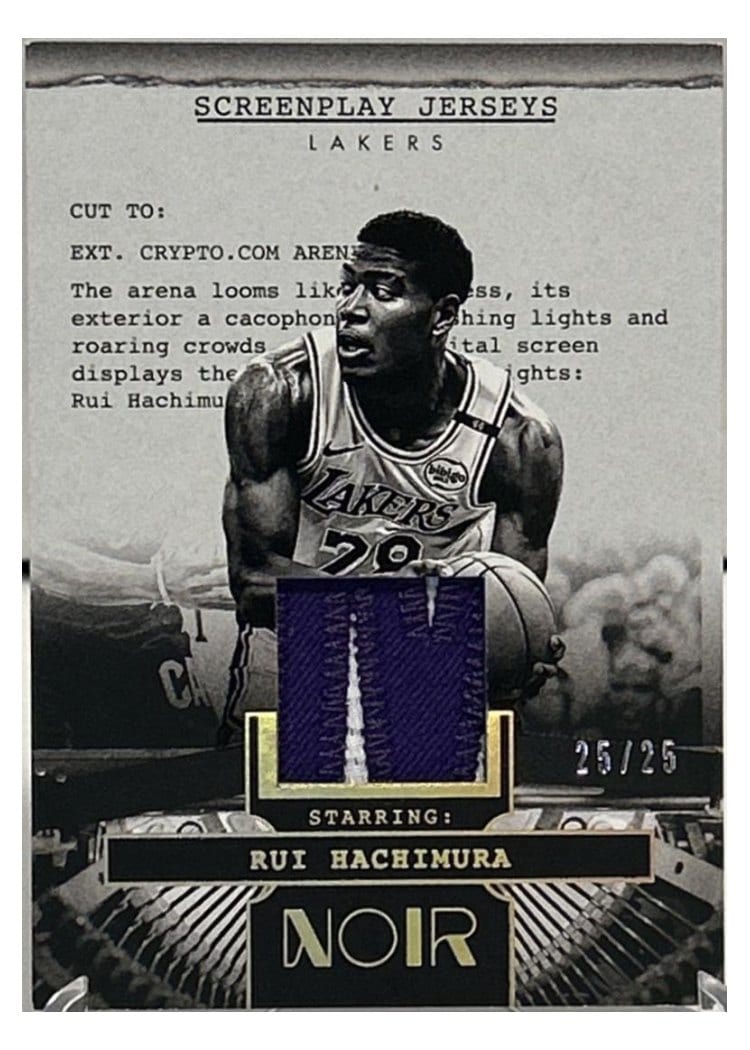 2024-25 Panini Noir Screenplay Jerseys Set Rui Hachimura #18 card