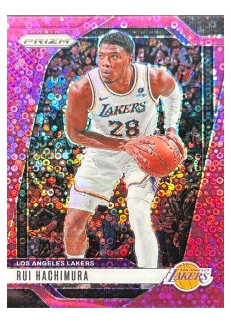 2024-25 Panini Prizm Base Set Rui Hachimura Fast Break Pink #14 card
