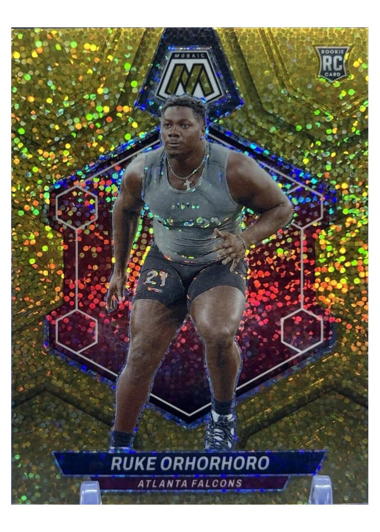 2024 Panini Mosaic Base Set Ruke Orhorhoro Gold Sparkle #335 card
